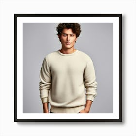 Mock Up Jumper Blank Plain Sweater Pullover Knit Cotton Wool Fleece Soft Comfy Cozy M (3) Art Print