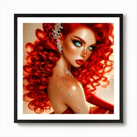 Red Haired Beauty Art Print