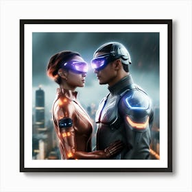 Futuristic Couple 64 Art Print