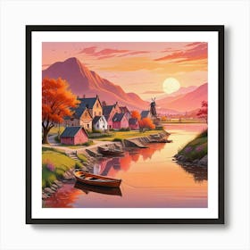 Landscape Of Mountain Art Print (6) Art Print