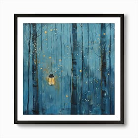 Fireflies In The Forest Art Print