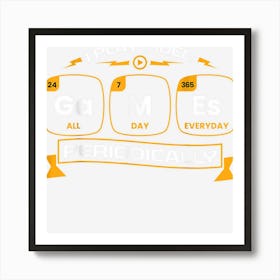 I Play Video Games Periodically Element Table Game Lovers Art Print