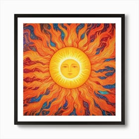 A Fusion of Fire and Space Art Print