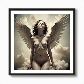 Angel of Desire: A Nude Female Angel Art Print