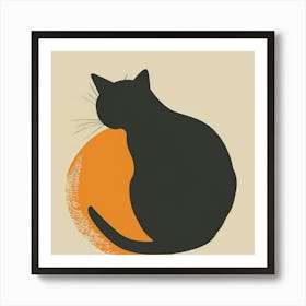 Cat On The Moon 1 Art Print