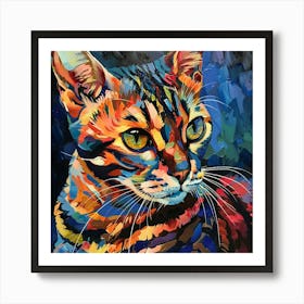 Kisha2849 Bengal Cat Colorful Picasso Style Full Page No Negati Edbf54d3 D88b 4150 B294 875532637e9b Art Print