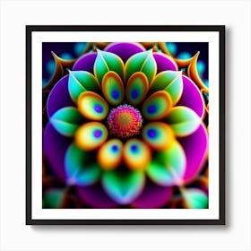 Fractal Flower Art Print