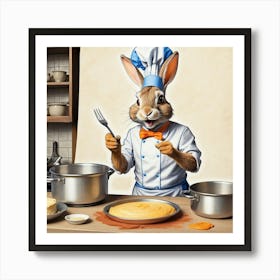 Chef Bunny 16 Art Print