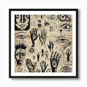 Satan'S Hands Art Print