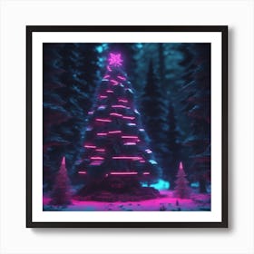 Christmas Tree In The Forest 127 Art Print