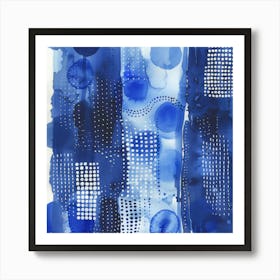 Blue Dots 2 Art Print