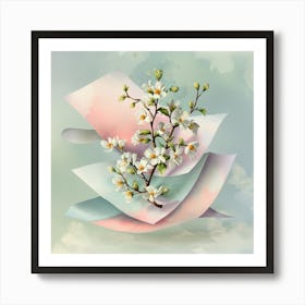 Paper Flowers 1 Art Print