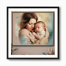 Mother And Baby Canvas Print Art Print