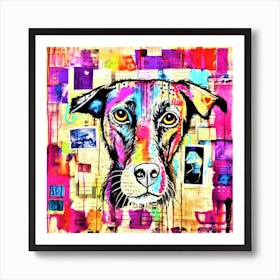 Patchwork Doggy - Cute Dog Ever Art Print