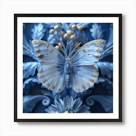 Blue Butterfly 5 Art Print