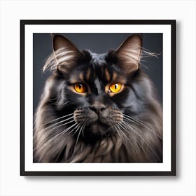 Portrait Of A Coon Cat Art Print