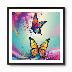 Colorful Butterflies 113 Art Print