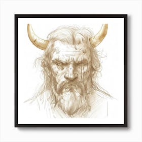 Horned Demon Art Print