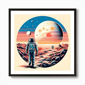 Astronaut On Mars Affiche