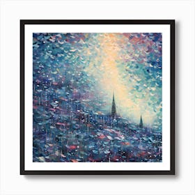 Snow-kissed Monet Dreams Art Print