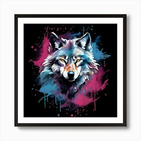 Wolf Painting 13 Art Print
