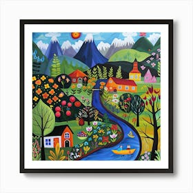 Kids Travel Illustration Patagonia 2 Art Print