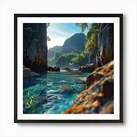 Landscape Seychelles Island Studio Photography Complex Details Art Print