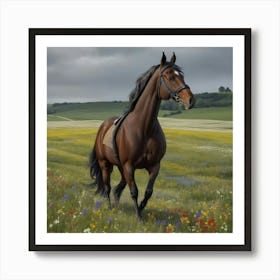 Horse In The Meadow Art Print