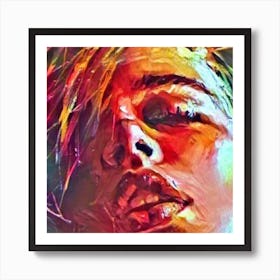 Abstract Face Painting Art Print