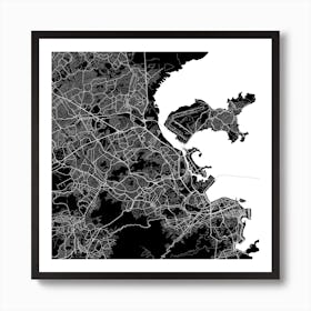 Rio de Janeiro in Black Art Print