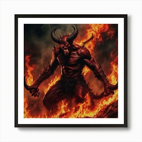 Demon In Flames Poster