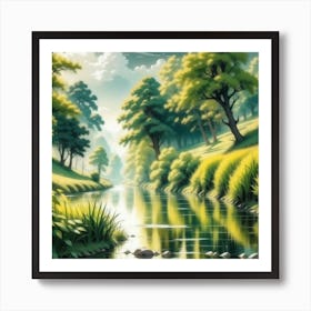 Landscape Painting 206 Art Print