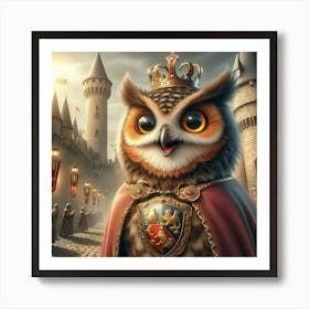 Owl In The Castle Art Print