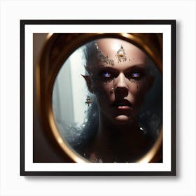 Elf In A Mirror Art Print