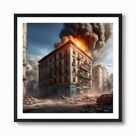 Fire In The City Art Print