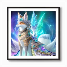 Fox In A Dress Art Print