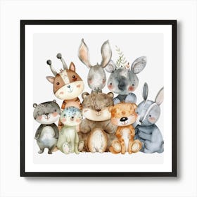 Cute Animals Art Print