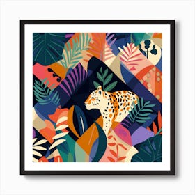 Leopard In The Jungle Art Print