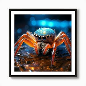 Firefly Whimsical Anthropomorphic Water Spider With A Charming Glow 14432 (2) Art Print