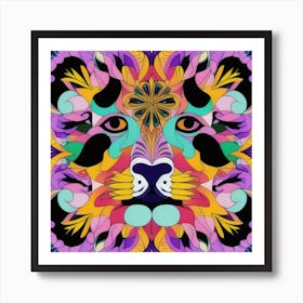 Lion Head Art Print