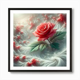 Rose Fractal Art Art Print