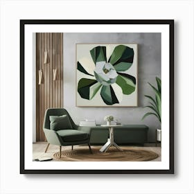 Green Flower 1 Art Print