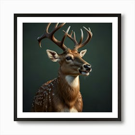 Deer Head Art Print