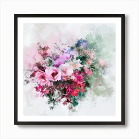 Watercolor Floral Bouquet Art Print