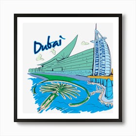 Dubai Skyline 1 Art Print