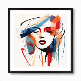 Abstract Of A Woman'S Face Art Print