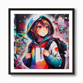 Graffiti Girl Art Print