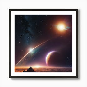 Planets In Space 10 Art Print