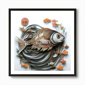 Origami Fish Art Print