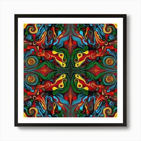 Abstract Psychedelic Pattern Art Print